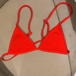 SHEIN Vibrant Red Bikini Top